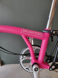 Brompton Folding Bike Hot Pink S6L