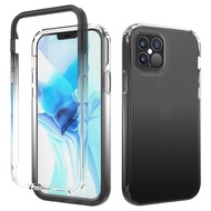iPhone 12 / iPhone 12 Pro Case, EABUY Transparent 2-in-1 Gradient Shockproof Case for iPhone 12 / iPhone 12 Pro