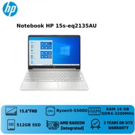 Notebook HP 15s-eq2135AU (15.6” FHD /Ryzen 5-5500U/Ram 16 GB/512 GB /UMA/MCS H&amp;S 2019/ W 10 Home/ประกัน 2 ปี) โน๊ตบุ๊ค HP