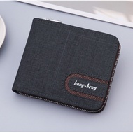 New Canvas Zipper Short Men's Wallet Fashion Multi-function Men's Wallet Credit Card Cardholder Wallet Manager