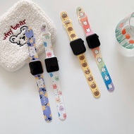 สาย สำหรับ Apple Watch การ์ตูน สาย สำหรับAppleWatch 6 SE 1-2-3-4-5 สายยาง ลาย น่ารัก