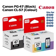 Canon PG47 CL57 PG 47 CL 57 57S CL57s / Original Ink Cartridge E400 E410 E470
