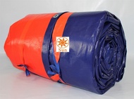 Grade AA 1820 Size XL 20' x 30' Korea Canvas Silver White Blue Orange PE Tarpaulin Canopy Tent Sidewall Cover Kanvas Perak Putih Biru Oren Kanopi Khemah