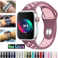 สายสำหรับApple Watch 5/4/3/2/1,42มม. 38มม. 40มม. 44มม. สีสายซิลิโคนสำหรับI Watch Sports Series 5 4 3 2 1
