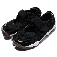 Nike 休閒鞋 Air Rift BR 運動 女鞋 忍者鞋 魔鬼氈 流行 球鞋 黑 白 848386001