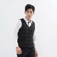 【遊遍天下】男款顯瘦無領90%羽絨保暖背心 贈收納袋GV22007(滑雪登山 防風防潑M-5L)