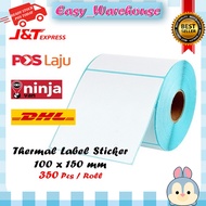 A6 Thermal Sticker Thermal Paper Waybill Shipping Label Consignment Note Sticker 100*150mm / 10*15cm
