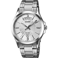 Casio นาฬิกาข้อมือผู้ชาย หน้าปัด DAY-DATE สายสแตนเลส รุ่น MTP-1381 ของแท้ประกันศูนย์