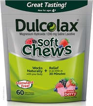 Dulcolax Soft Chews Stimulant Free &amp; Gentle Constipation Relief, Mixed Berry, 60 Count