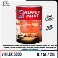 [Add-On Promo] Nippon Paint Vinilex 5000 Paint (1L / 5L/ 20L) All Colours Available Chat With Us For Colour