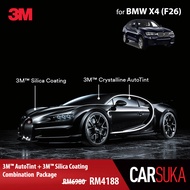 [3M SUV Gold Package] 3M Autofilm Tint and 3M Silica Glass Coating for BMW X4 (F26), year 2014 - 2018 (Deposit Only)