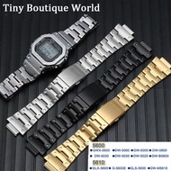 สายนาฬิกาข้อมือเหล็กสำหรับCasio G-SHOCK DW5600 GW-5000 5035 GWM-5610 สายโลหะกรณีตั้งสายสแตนเลส