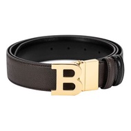 Bally 男 經典Logo皮革雙面皮帶
