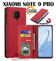 XIAOMI NOTE 9 PRO FLIP PREMIUM DOFF LEATHER CASE MAGNETIC TANPA KANCING- SARUNG BUKU MAGNETIC TANPA KANCING UNTUK HP XIAOMI NOTE 9 PRO