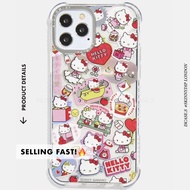 ꒰ 📮 พร้อมส่ง in stock ✱ ꒱ Hello Kitty Sticker Shock Case iPhone 12 Pro Max 12 12Pro 11Pro Max ลายน้องแมว Skinnydip London