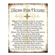 Bless This House O Lord We Pray Distressed Parchment PrintWall Art Traditional Script Design-Home decorKitchen decor Christian gift ideas Inspirational Prayer For All gift idea