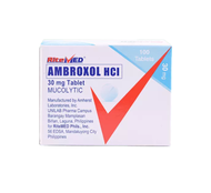 RiteMed Ambroxol 30mg (100 tablets) Mucolytic Mucosolvan Alternative