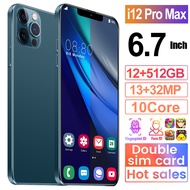 【50% diskon + COD + headset Hadiah gratis】Promotion! Gratis Ongkir New hp Murah 5g i12 pro max 6.7inch layar lebar 8+256G 5000mAh Android 10.0 Smartphone stock tersedia