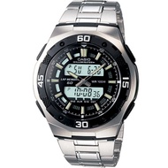 Casio สองระบบเข็มดิจิตอล นาฬิกาข้อมือผู้ชาย สายสแตนเลส รุ่น AQ-164WD ของแท้ประกันศูนย์