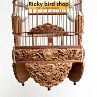 Bamboo Bird Cage Puteh Bird Cage - 3D Dragon Design