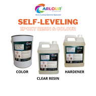 Self Leveling Epoxy SLE Epoxy Resin Hardener 7 kg Set Clear / Color for Floor Table Top Tiles Kitchen CARLOUR DIY