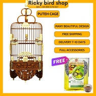 Puteh bird cage - Many beautiful design - Bamboo bird cage - Ricky bird shop