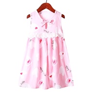 Kraiefs Baby Dress Baju Dresses Kids Dress Unicorn Girl Sleeveless Princess Printed One Piece Skirt Cotton Cute