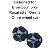 BROMPTON BIKE 50mm 2 Pack Omni Wheel Set with Titanium screw