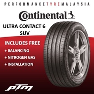 Continental Ultra Contact 6 UC6 SUV 15 16 17 18 19 INCH TYRE (FREE INSTALLATION/DELIVERY) 205/70R15 215/65R16 215/60R17 225/55R18 225/65R17 235/65R17 225/60R17 225/60R18 235/60R18 255/55R18 225/55R19 235/55R19 265/50R20