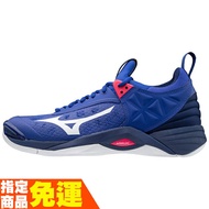 MIZUNO WAVE MOMENTUM 男款排球鞋 進階 V1GA191220 藍 贈運動襪 20FW