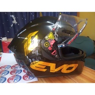 Motorcycle Accessories ♥EVO gold Chrome or Silver Chrome sticker for helmet GSX 3000 ver.1✤