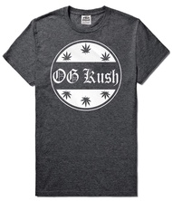 Men's Charcoal Grey 420 Weed Leaf Marijuana Dope OG Kush T Shirt