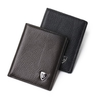 Men's PU Leather Bifold Wallet Zipper Coin Purse Wallet For Men Super Thin and Soft