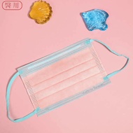 【女神蜜桃粉色】抗菌面膜單色耳帶 醫用口罩10片入