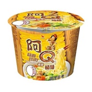 【阿Q桶麵】蒜香珍肉風味桶 12入(獨特蒜香口味搭配Q彈非油炸麵條)