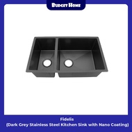 Fidelis FSD22336 (Dark Grey Stainless Steel Kitchen Sink with Nano Coating)