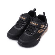 LOTTO SHINY 閃耀氣墊跑鞋 黑金 LT1AKR3070 大童鞋