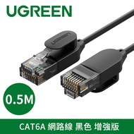 綠聯 0.5M CAT6A網路線 黑色 增強版