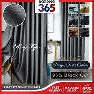 [1PC | Ring Type] Borong365 Blackout 95% Prague Design Curtain Eyelet 穿孔式窗帘布 Insulating Curtain Langsir Tingkap Curtain