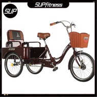 SUPfitness Flying Pigeon Elderly Tricycle Scooter Rickshaw Pedal Bicycle Adult Cargo Double Car K1Z3