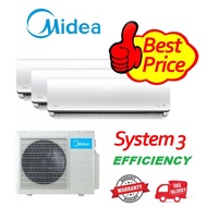 Latest MIDEA Pro Series Inverter System 3 Aircon Cheapest in Market  - MSE40OD-28/MSEID-09S x 3 with Installation