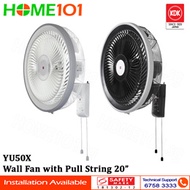-KDK- Industrial Wall Fan with On/Off Pull Switch 50cm YU50X