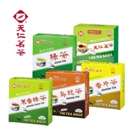 【天仁茗茶】天仁防潮包袋茶100入(綠茶/烏龍茶/紅茶/茉莉綠茶/香片茶)