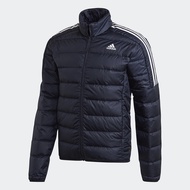 Adidas Essentials Down 男裝 羽絨外套 立領 休閒 保暖 口袋暗扣 藍【運動世界】GH4594