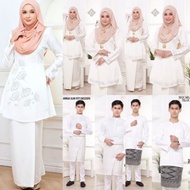 (XS - 6XL) Kurung sedondon nikah plus size putih baju Melayu kurung Lace nikah tunang annual dinner baju event kurung raya baju pengantin sanding brides series murah