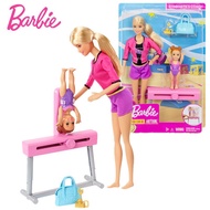 Barbie Gymnastics Coach Dolls &amp; Playset with Coach Barbie Doll Small Doll and Balance Beam with Sliding Mechanism Toy FX