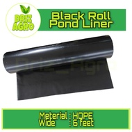 [2M X 6 Feet] Black Roll Pond Liner HDPE