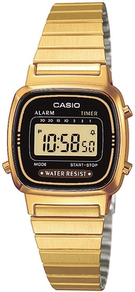 นาฬิกา รุ่น LA670WEGB CASIO นาฬิกาข้อมือมือ นาฬิกาผู้หญิง DIGITAL สายสแตนเลส รุ่น LA670WEGB-1B สีดำ ของแท้100% ประกันศูนย์CASIO 1 ปี จากร้าน MIN WATCH
