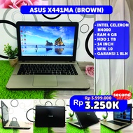 Laptop ASUS X441MA Celeron N4000 Ram 4GB/1 TB 14 inch Second Bekas Murah Garansi
