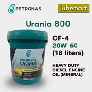 Petronas Urania 800 SAE 20W50 CF4 Diesel Engine Oil (18 liters/1 Pail) 18L